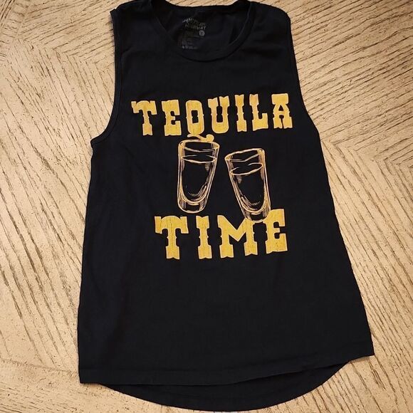 Tequila time tank top muscle top size S American Highway - Picture 1 of 7
